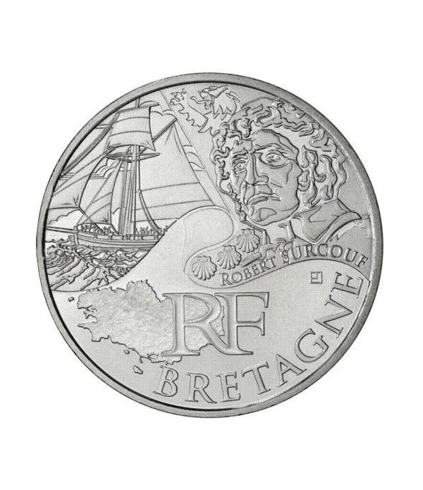 Francia 10 € 2012 Les Euros des Regions. Bretagne.