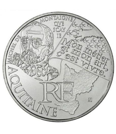Francia 10 € 2012 Les Euros des Regions. Aquitaine.