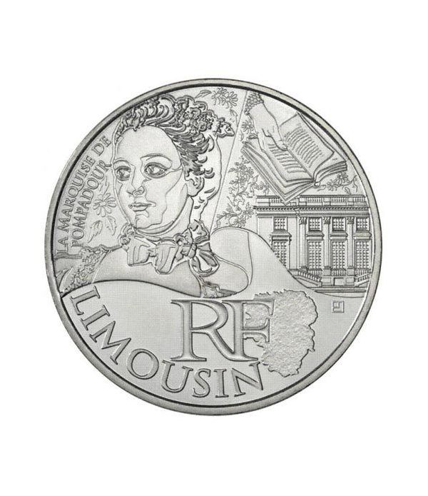 Francia 10 € 2012 Les Euros des Regions. Limousin