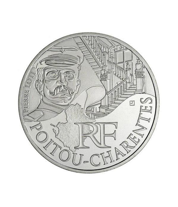 Francia 10 € 2012 Les Euros des Regions. Poitou-Charentes.
