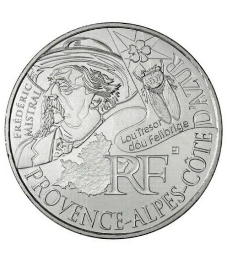 Francia 10 € 2012 Les Euros des Regions. Provence-Cote d'Azur