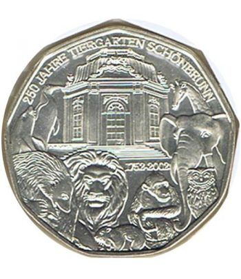 moneda Austria 5 Euros 2002 (nueve esquinas) Zoo. Oso Polar