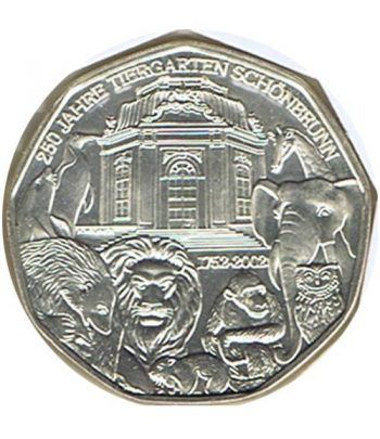 moneda Austria 5 Euros 2002 (nueve esquinas) Zoo. Mono  - 1