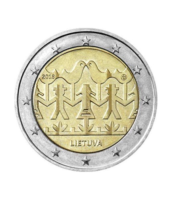 moneda conmemorativa 2 euros Lituania 2018 Festival Música.