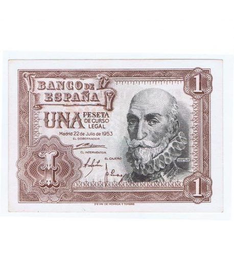 (1953/07/22) Madrid. 1 Peseta. SC. Sin Serie 7704933.