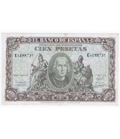 (1940/01/09) Madrid. 100 Pesetas. EBC-.