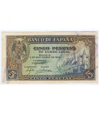 (1940/09/04) Madrid. 5 Pesetas. EBC.