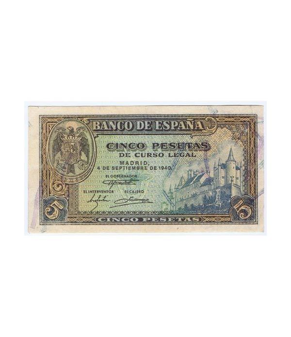 (1940/09/04) Madrid. 5 Pesetas. EBC.