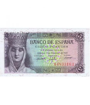 (1943/02/13) Madrid. 5 Pesetas. SC.