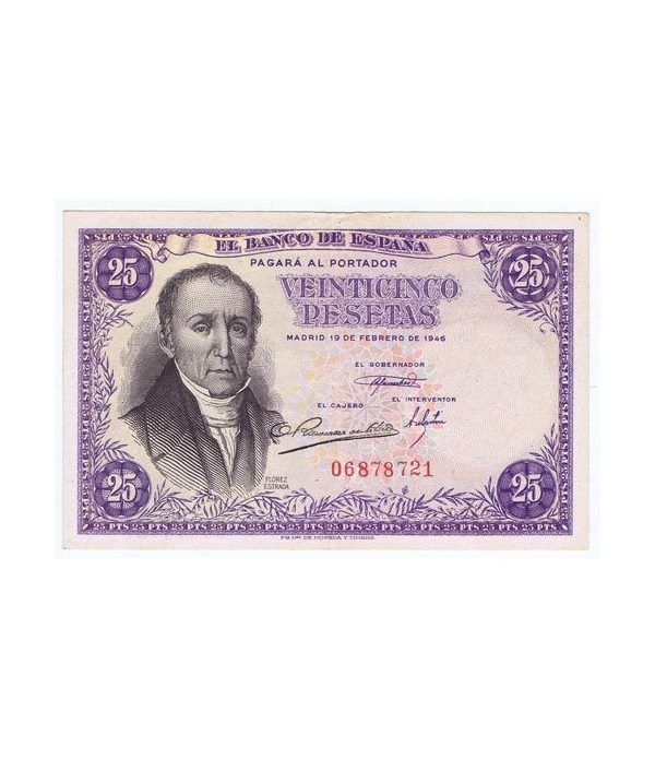 (1946/02/19) Madrid. 25 Pesetas. EBC. Sin Serie