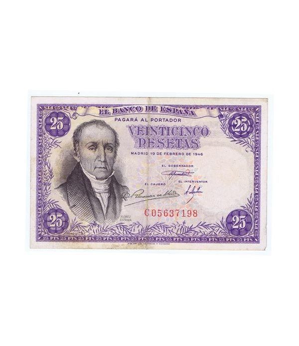 (1946/02/19) Madrid. 25 Pesetas. MBC.