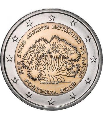 moneda conmemorativa 2 euros Portugal 2018 Jardín Botánico.  - 2