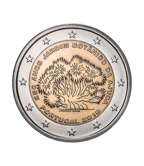 moneda conmemorativa 2 euros Portugal 2018 Jardín Botánico.