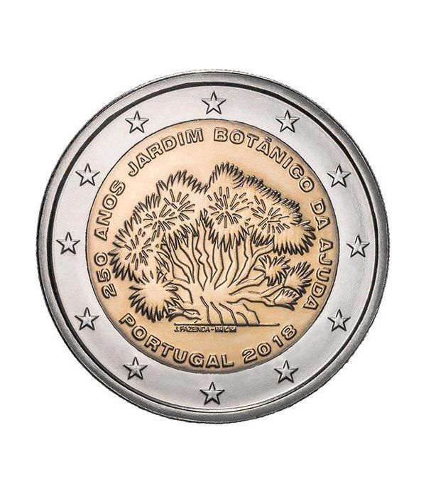 moneda conmemorativa 2 euros Portugal 2018 Jardín Botánico.  - 2