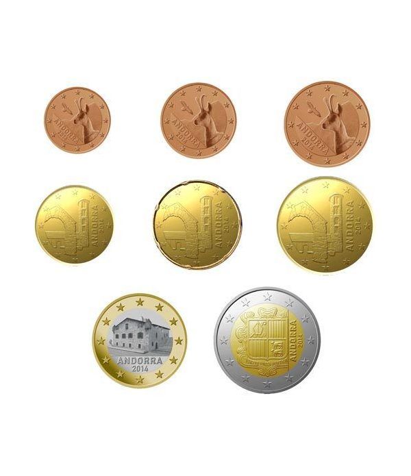 monedas euro serie Andorra mixta.  - 2