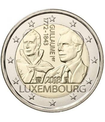 moneda conmemorativa 2 euros Luxemburgo 2018 Guillermo I.