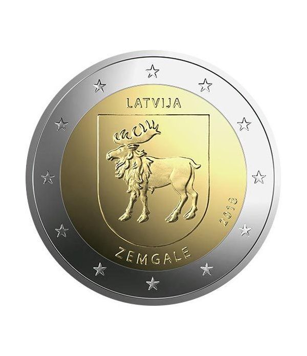 moneda conmemorativa 2 euros Letonia 2018 Zemgale.  - 2