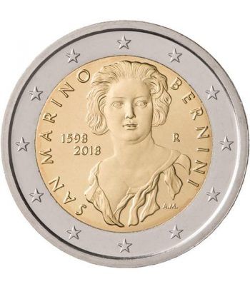 moneda conmemorativa 2 euros San Marino 2018 Bernini.