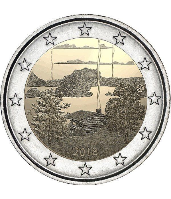 moneda conmemorativa 2 euros Finlandia 2018 Sauna  - 2