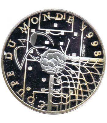 Moneda de plata 10 Francos Francia 1996. Mundial 98 Futbol Caja