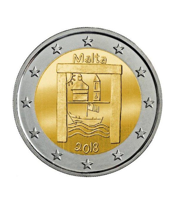 moneda conmemorativa 2 euros Malta 2018 Patrimonio Cultural
