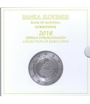 Cartera oficial euroset Eslovenia 2018. Incluye 2 y 3 euros  - 1