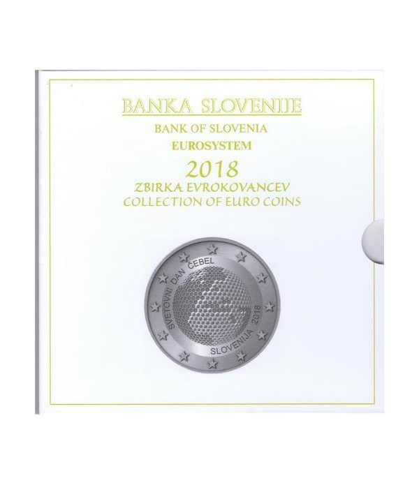 Cartera oficial euroset Eslovenia 2018. Incluye 2 y 3 euros