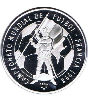 Moneda de plata 10 pesos Cuba 1996 Mundial Francia 1998