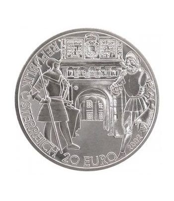 moneda Austria 20 Euros 2002 El Renacimiento (estuche proof).