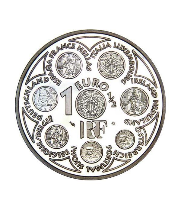Moneda Francia 1 1/2 euro 2002 Europa  - 2