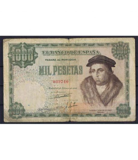 (1946/02/19) Madrid. 1000 Pesetas. MBC-. Serie 039740