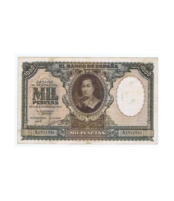 (1940/01/09) Madrid. 1000 Pesetas. MBC. Serie A2892894