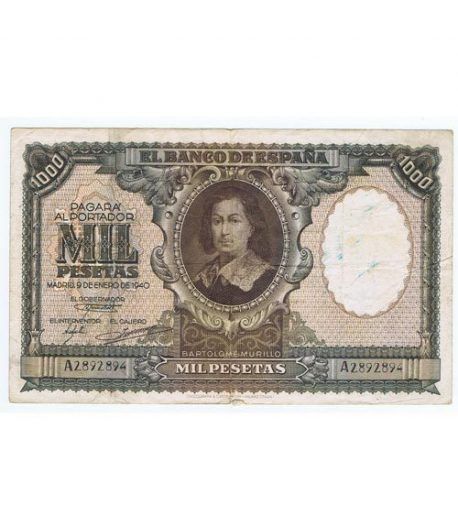 (1940/01/09) Madrid. 1000 Pesetas. MBC. Serie A2892894