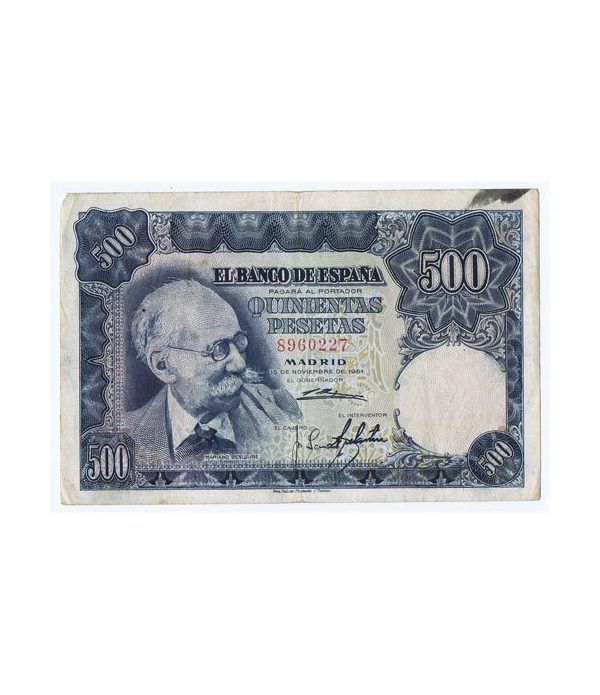 (1951/11/15) Madrid. 500 Pesetas. MBC. Sin Serie 8960227