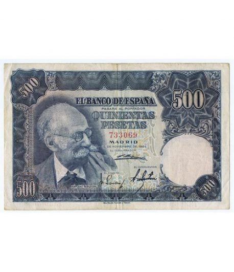 (1951/11/15) Madrid. 500 Pesetas. MBC. Sin Serie 733069