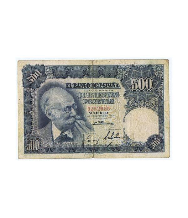 (1951/11/15) Madrid. 500 Pesetas. MBC-. Sin Serie 5252955