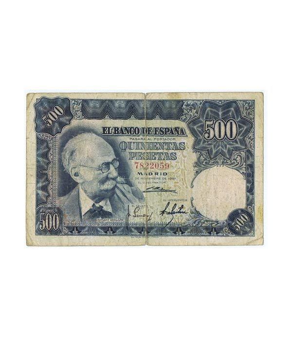 (1951/11/15) Madrid. 500 Pesetas. MBC-. Sin Serie 7822059