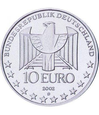 moneda Alemania 10 Euros 2002 D. Centenario del Metro. BU