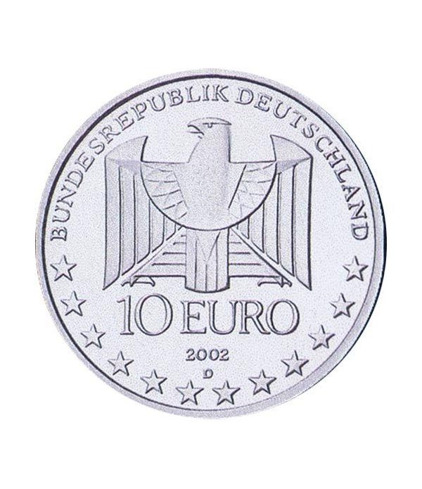 moneda Alemania 10 Euros 2002 D. Centenario del Metro. BU  - 2