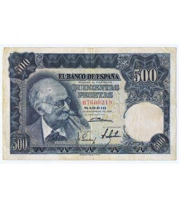 (1951/11/15) Madrid. 500 Pesetas. MBC. Serie B7600219