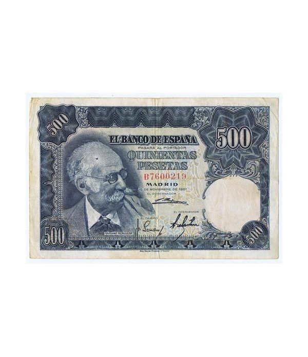 (1951/11/15) Madrid. 500 Pesetas. MBC. Serie B7600219