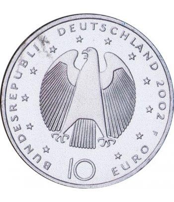 moneda Alemania 10 Euros 2002 F. Introducción del Euro.