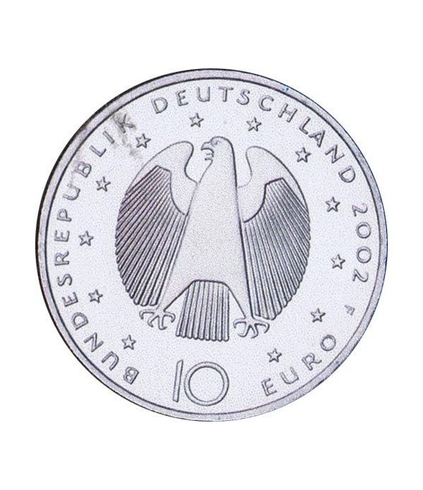 moneda Alemania 10 Euros 2002 F. Introducción del Euro.  - 4