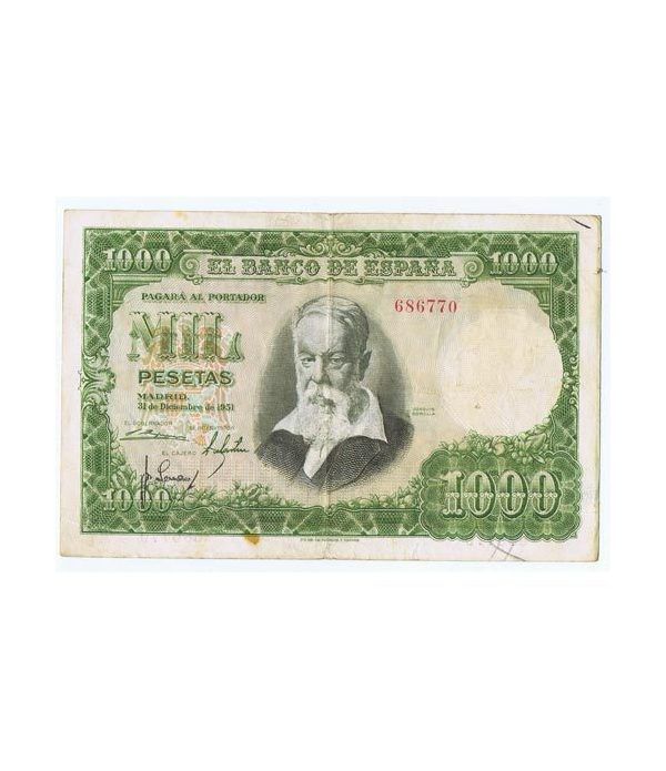 (1951/12/31) Madrid. 1000 Pesetas. MBC. Sin serie 686770