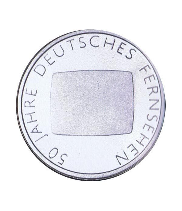 moneda Alemania 10 Euros 2002 G. 50 Años televisión