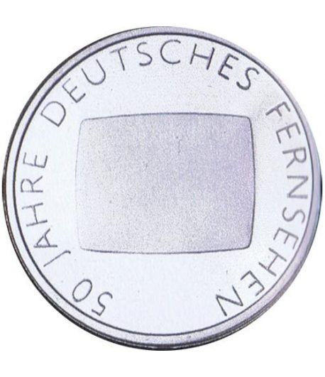 moneda Alemania 10 Euros 2002 G. 50 Años televisión