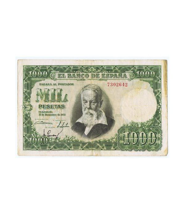 (1951/12/31) Madrid. 1000 Pesetas. MBC-. Sin serie 7302642