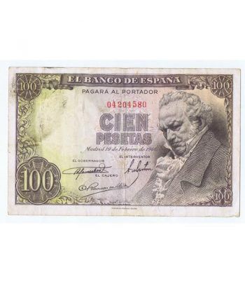 (1946/02/19) Madrid. 100 Pesetas. MBC-. Sin Serie 04204580