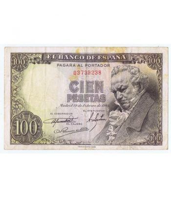 (1946/02/19) Madrid. 100 Pesetas. MBC-. Sin Serie 03739238