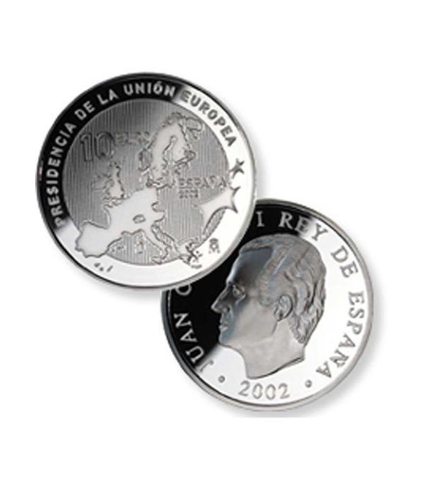 Moneda 2002 Presidencia Unión Europea. 10 euros. Plata.